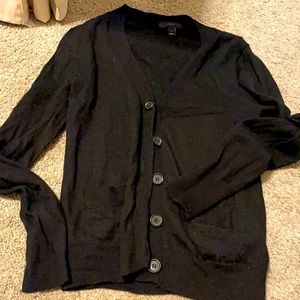 j. crew traditional black cardigan